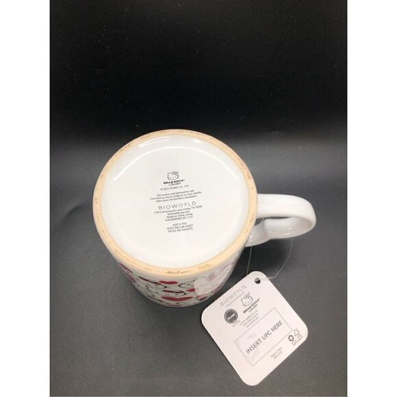 Hello Kitty NWT Heart Handle Mug Coffee Tea Cup For Valentines - Picture 13 of 16